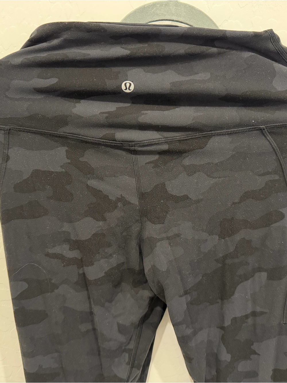 Lululemon Girls' Black Camo Leggings - Comfortable Active Bottoms